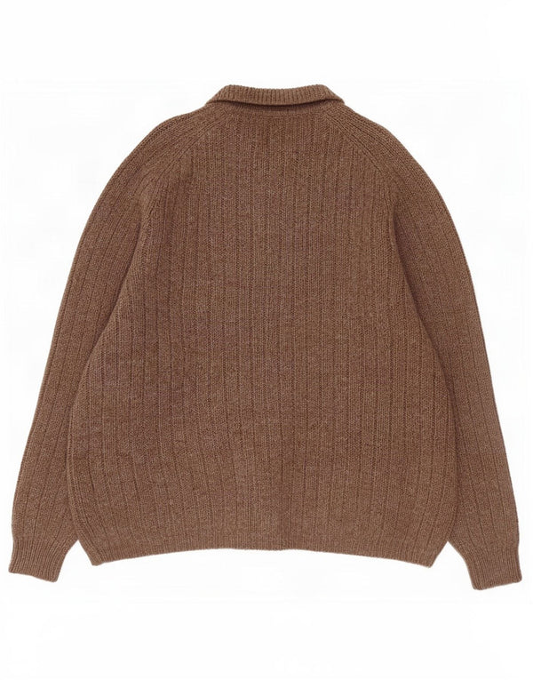 Sweter męski MC Kenzy, duży, brązowy, wełniany