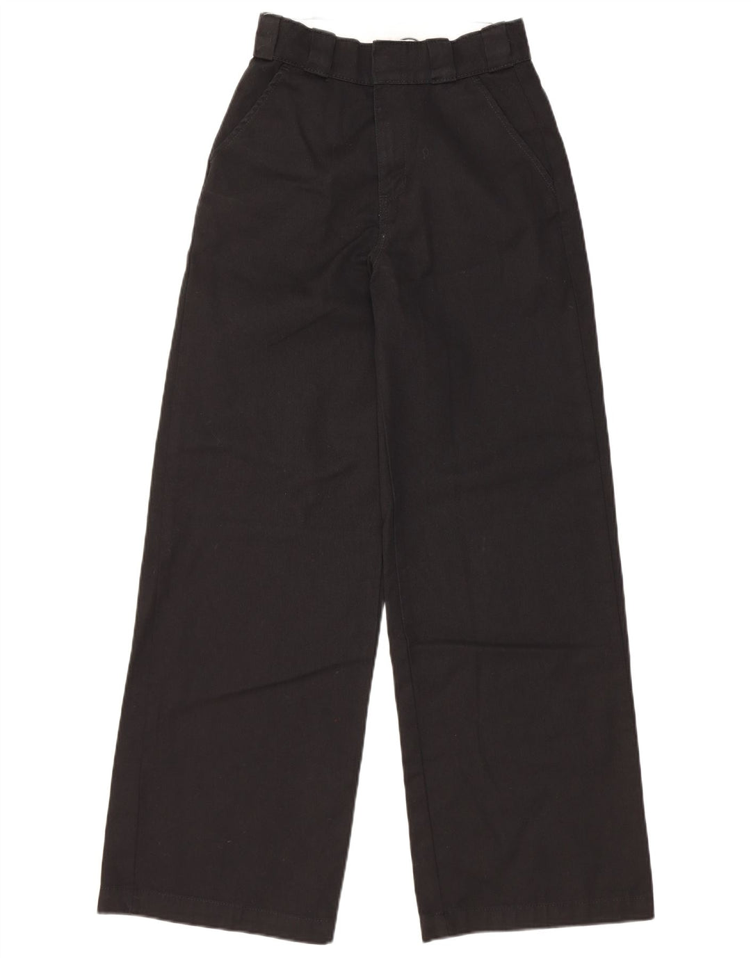Dickies Womens Wide Leg Chino Trousers W24 L30 Black Polyester