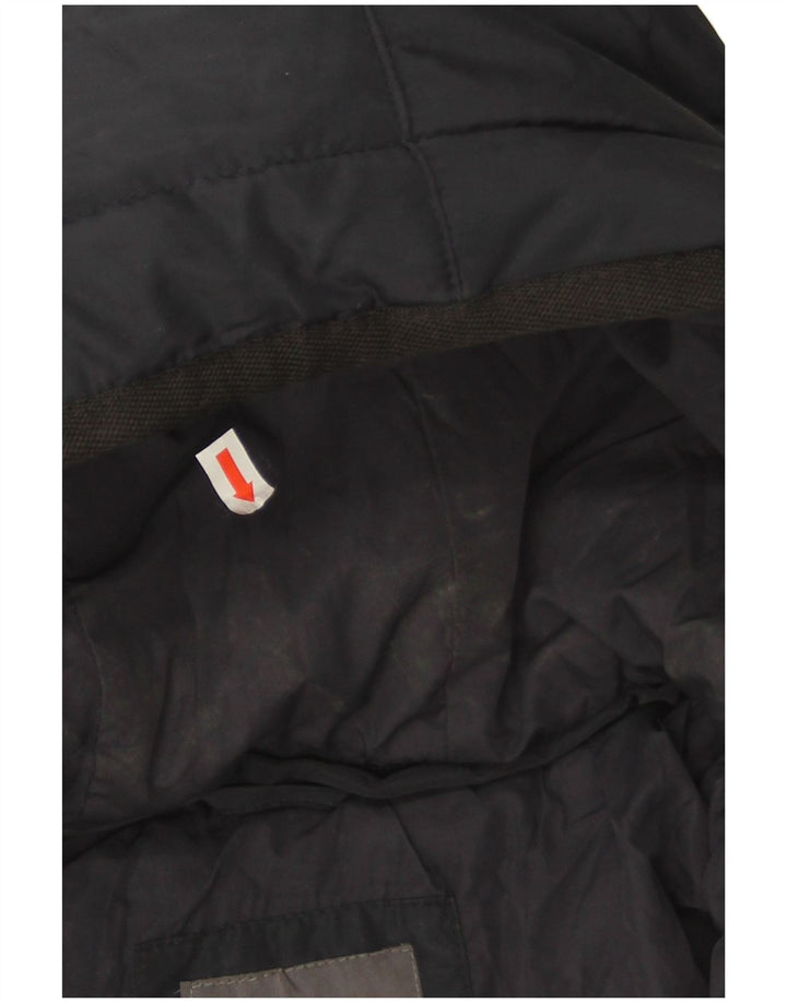 Zara Herren-Jacke mit Kapuze, gepolstert, Größe 36, Marineblau, Polyester