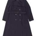 NINO Manteau croisé pour femme UK 10 Petit Bleu Marine Polyester