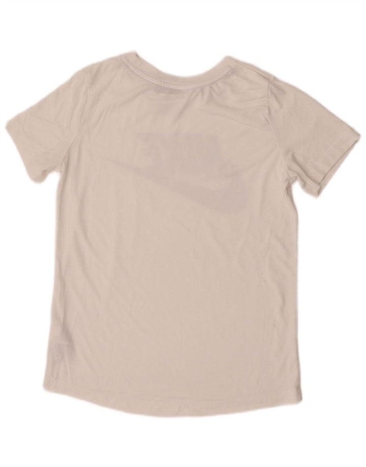 Nike Womens Graphic T-Shirt Top UK 10 Small White Polyester
