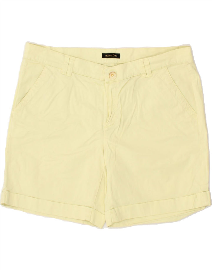 MASSIMO DUTTI Womens Chino Shorts EU 38 Small W32 Yellow Cotton Vintage Massimo Dutti and Second-Hand Massimo Dutti from Messina Hembry 