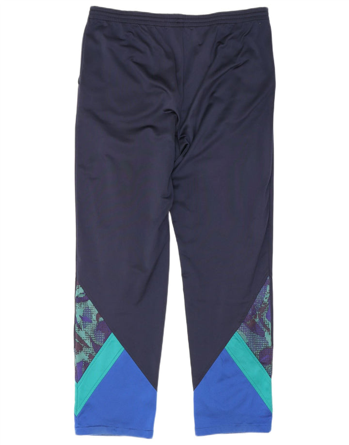 Fila Mens Tracksuit Trousers IT 52 Large  Navy Blue Colourblock Polyester