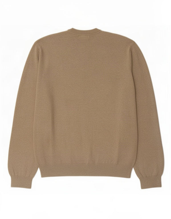 Marks & Spencer Męski sweter z dekoltem w kształcie litery V, 2XL, beżowy, bawełniany