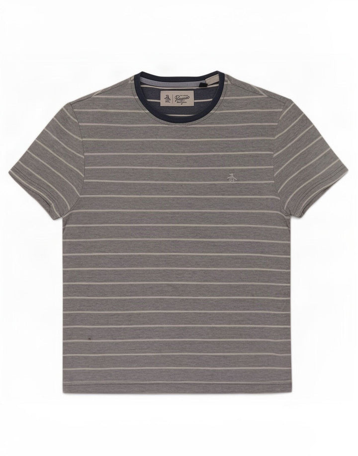 T-shirt da uomo Penguin Top a righe blu medio