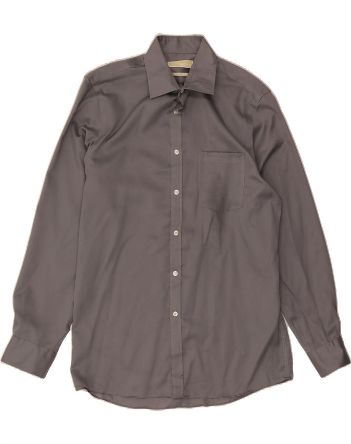 MICHAEL KORS Mens Regular Fit Shirt Size 16 Large Grey Cotton Vintage Michael Kors and Second-Hand Michael Kors from Messina Hembry 