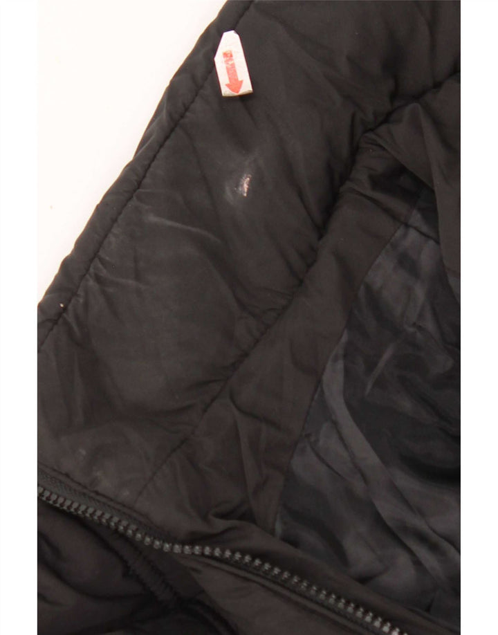 Giacca imbottita con cappuccio da donna Marks & Spencer UK 12 medio poliestere nero