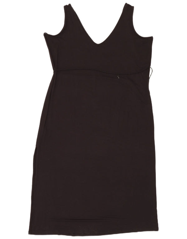 Женское платье-футляр без рукавов Marks & Spencer UK 24 4XL Черное вискоза