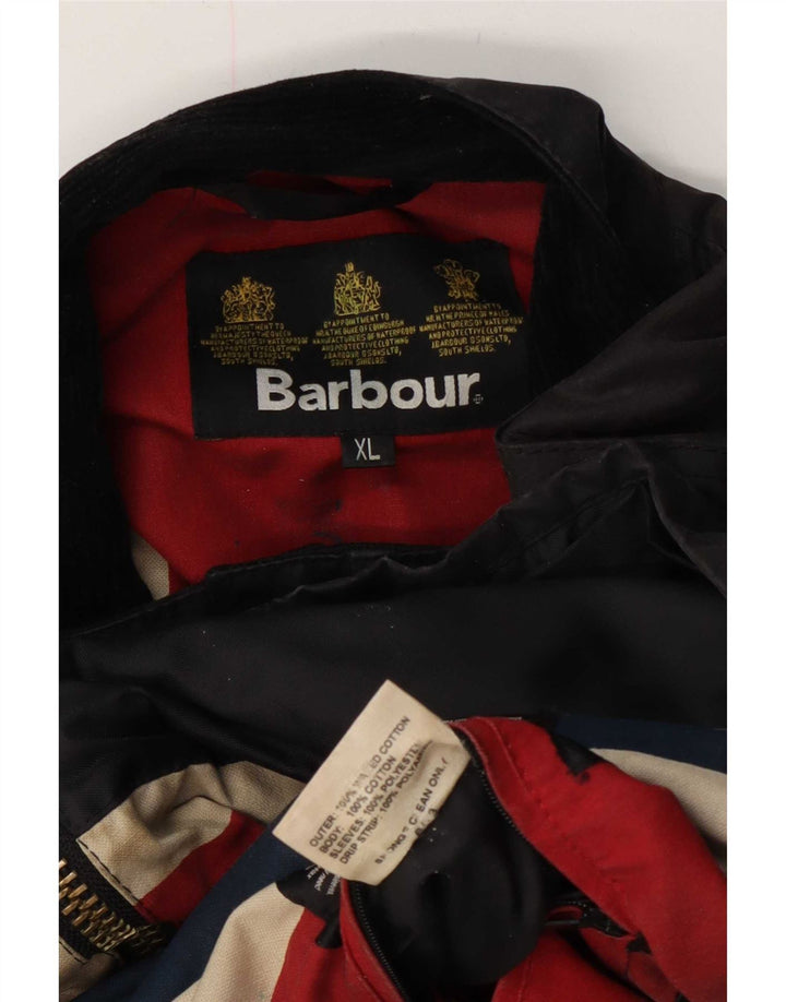 Barbour Herre vokset bomuldsjakke UK 42 XL Sort