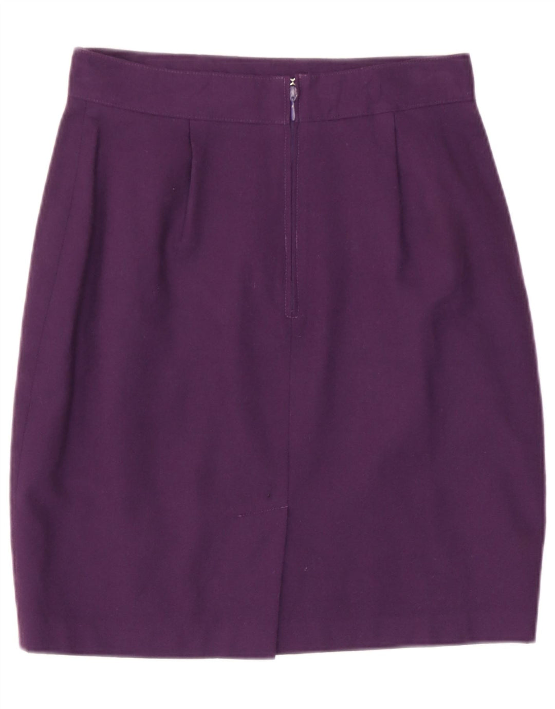 Benetton Womens Pencil Skirt IT 44 Medium W28  Purple Wool