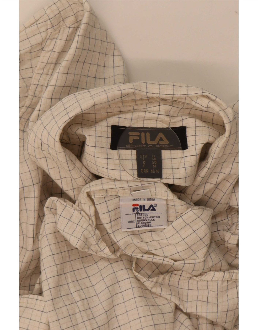 Fila férfi ing közepes bézs kockás pamut
