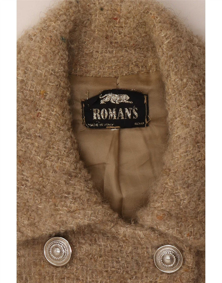 Roman's Womens Pea Coat UK 10 Small Beige Flecked Uld