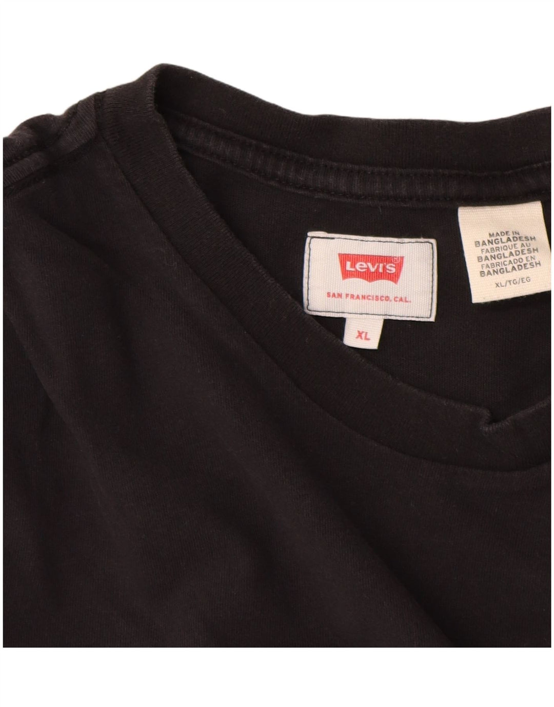 Levi's Mens T-Shirt Top XL Black