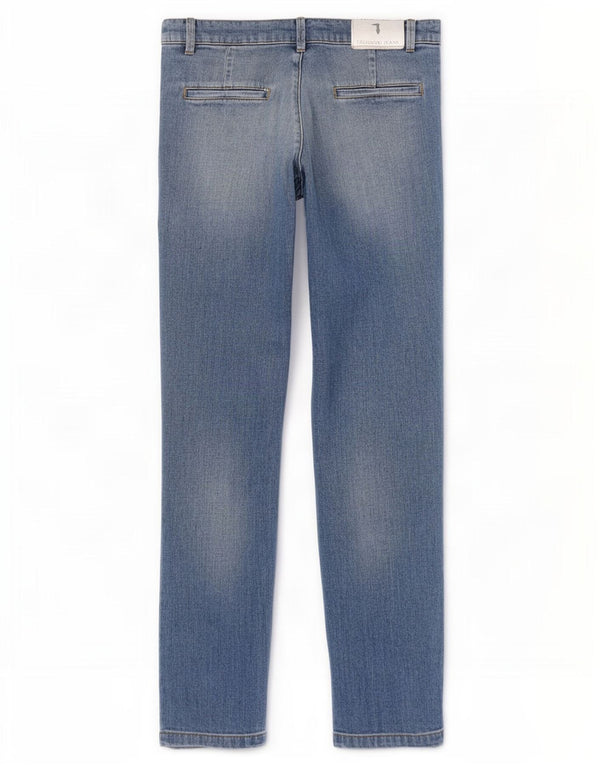 Trussardi Damen Distressed Slim Jeans W26 L31 Blaues Polyester