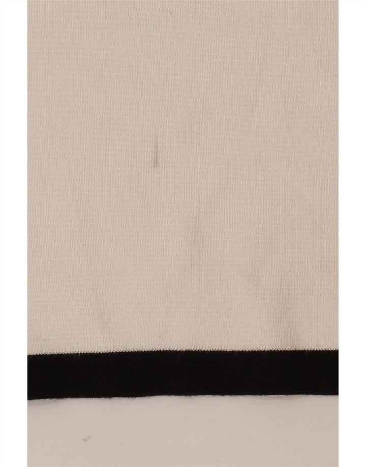 Zara Womens Crop T-Shirt Top UK 12 Medium White Colourblock