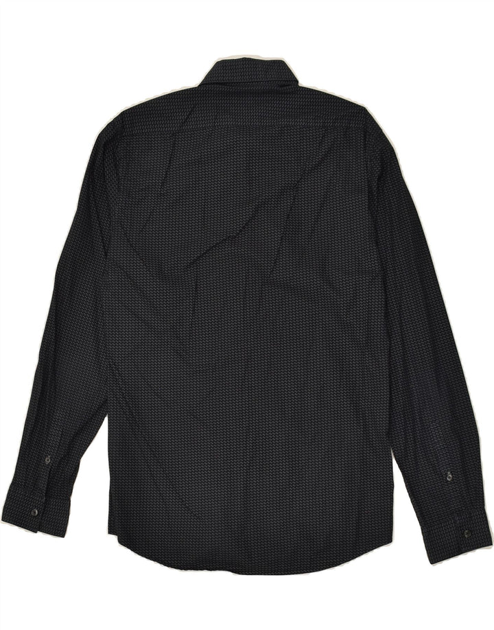 JULES Mens Fitted Abstract Pattern Shirt Medium Black Geometric Cotton | Vintage Jules | Thrift | Second-Hand Jules | Used Clothing | Messina Hembry 