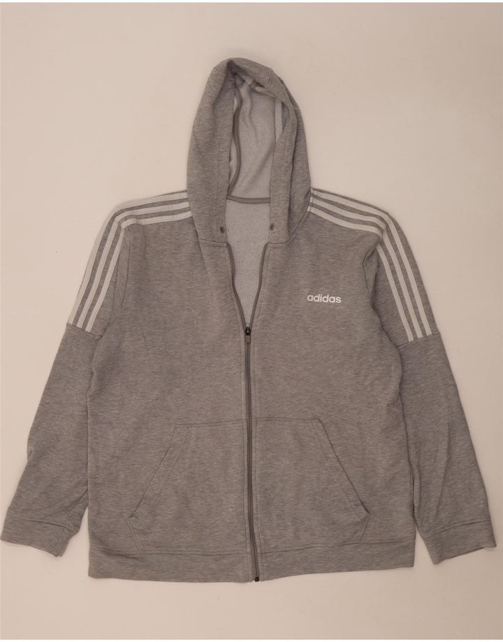 Pulover Adidas pentru bărbați, cu fermoar, XL, poliester gri
