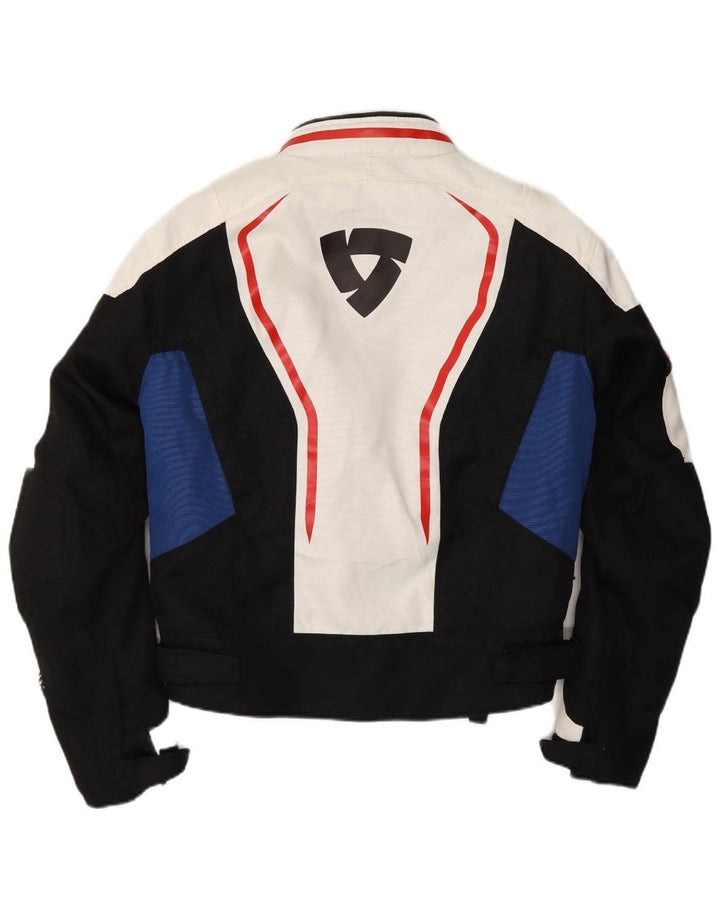 REV'IT Herre Biker Jacket UK 36 Small Off White Colourblock Motorcykel