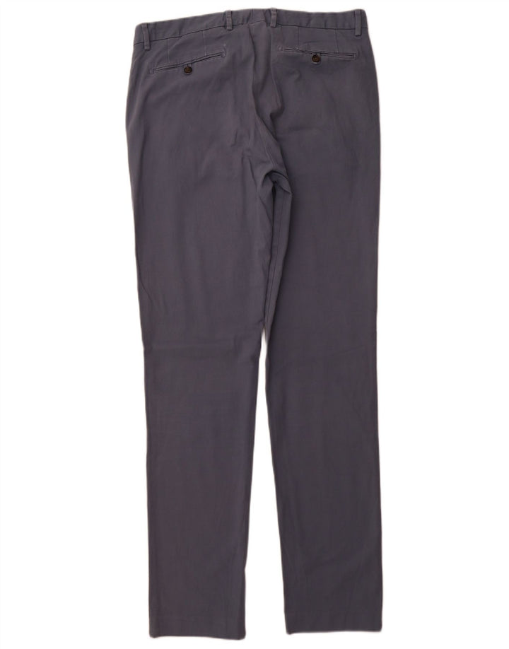 BONOBOS Mens Slim Suit Trousers W34 L36 Blue Cotton