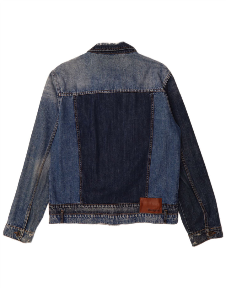 Desigual Veste en jean pour homme UK 40 Large Bleu Coton