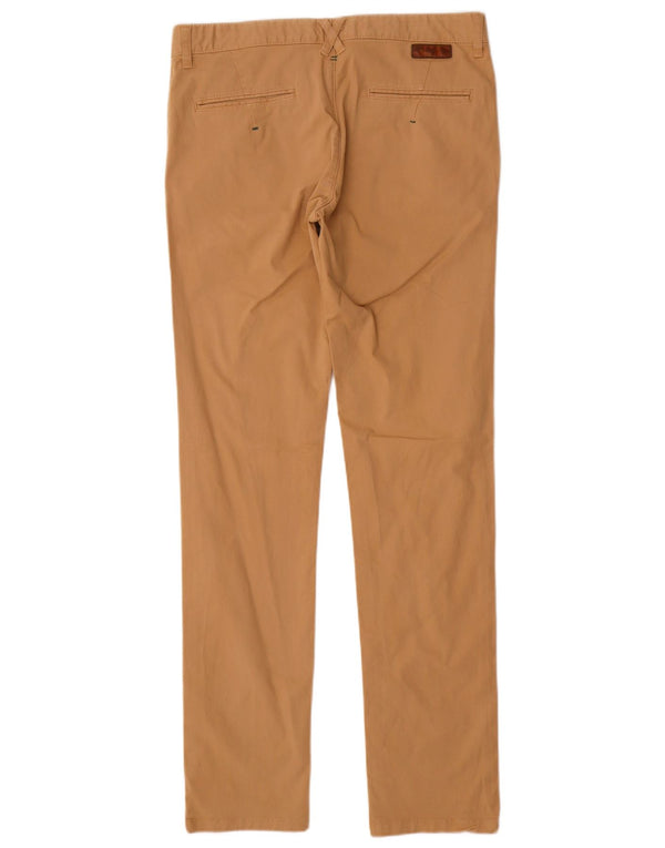 Zara Mens Slim Chino Trousers EU 42 Large W32 L34 Beige