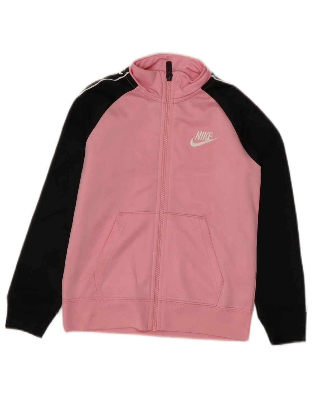Nike træningsdragt topjakke til piger 5-6 år Medium Pink Colourblock Polyester