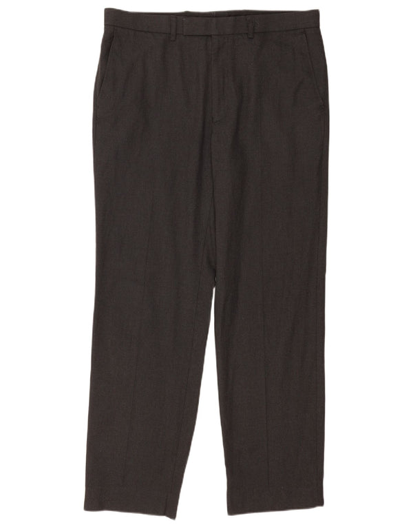 Marks & Spencer Pantaloni drepți pentru bărbați L34 L31 Poliester gri