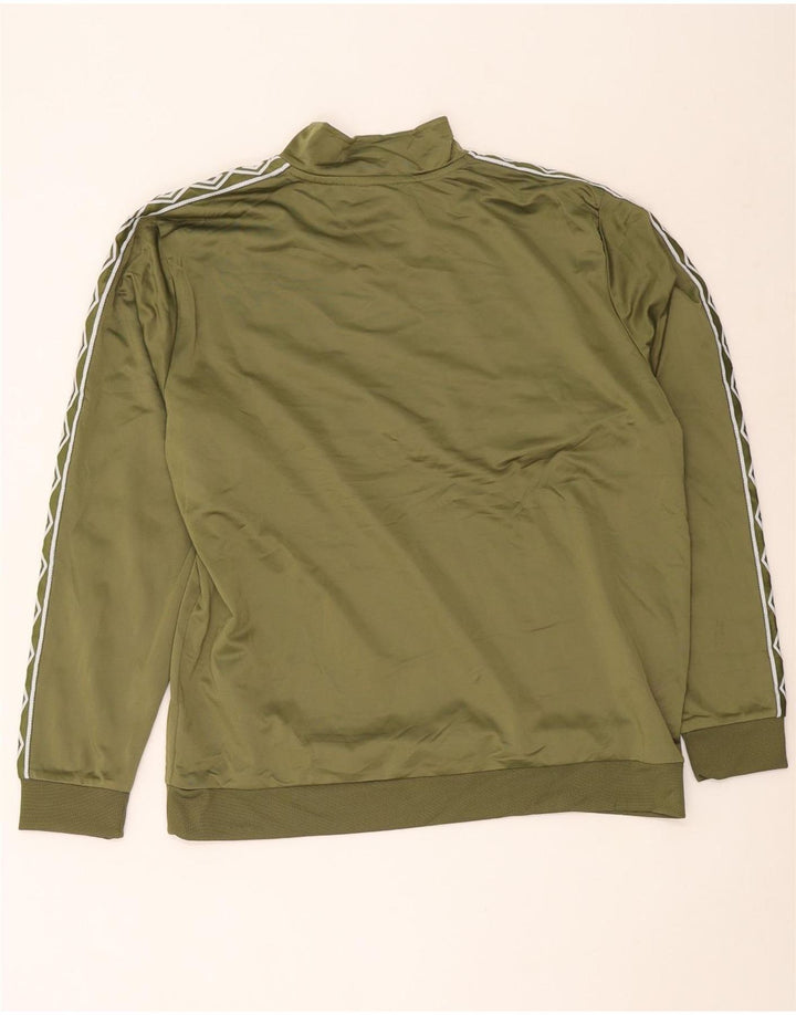 Umbro Hombre Graphic Zip Neck Sudadera Jumper XL Verde Poliéster