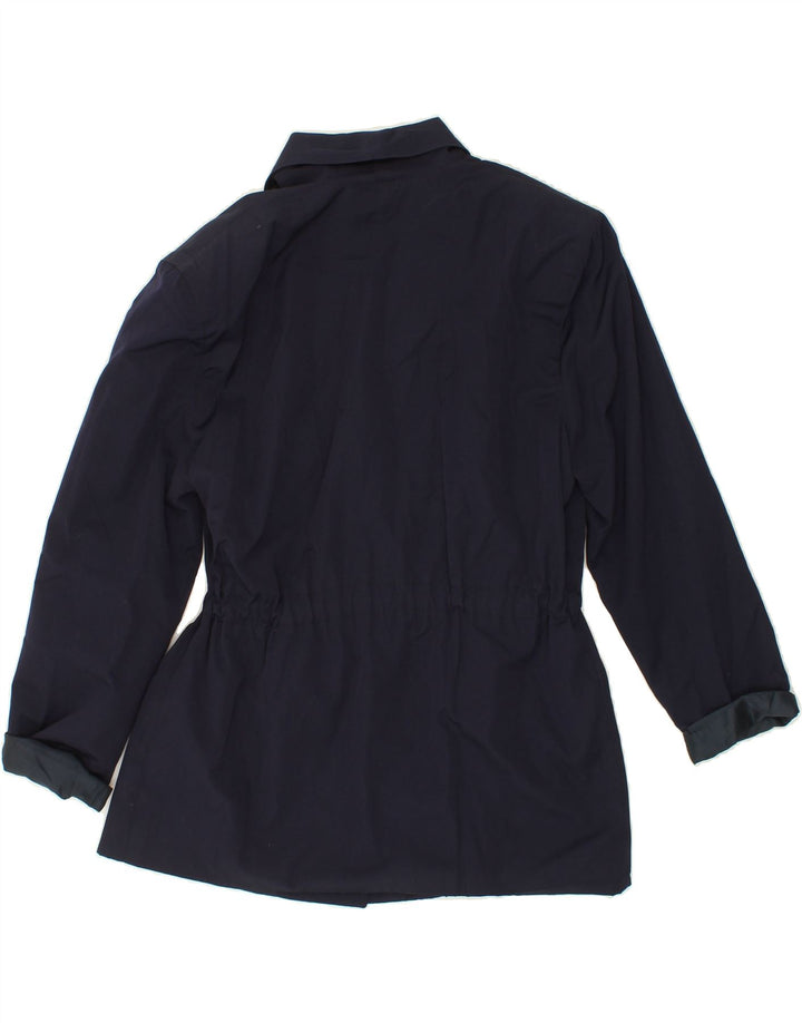 VINTAGE Womens Bomber Jacket UK 16 Large Navy Blue Vintage Vintage and Second-Hand Vintage from Messina Hembry 