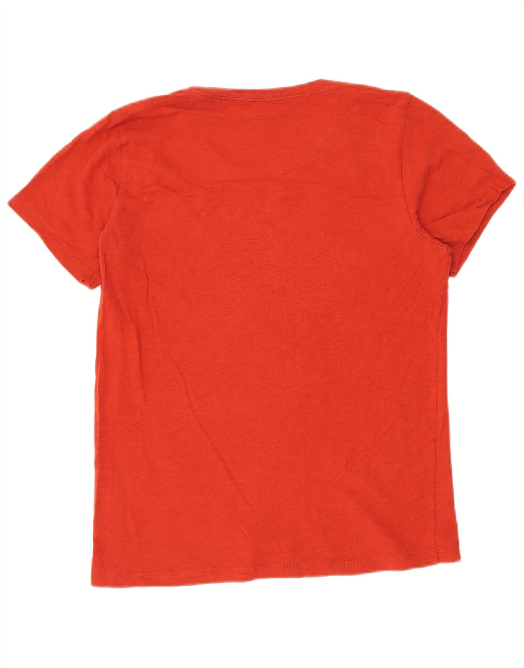 J. CREW Dame Grafisk T-Shirt Top UK 14 Medium Rød Bomuld