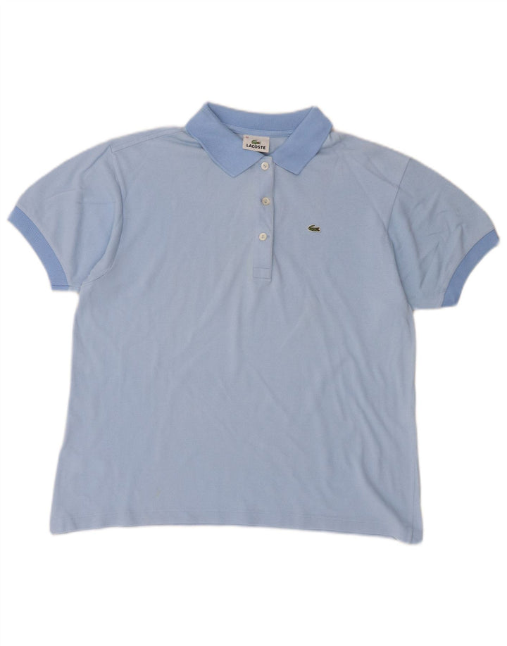 Lacoste Womens Polo Shirt Size 42 Large Blue Cotton