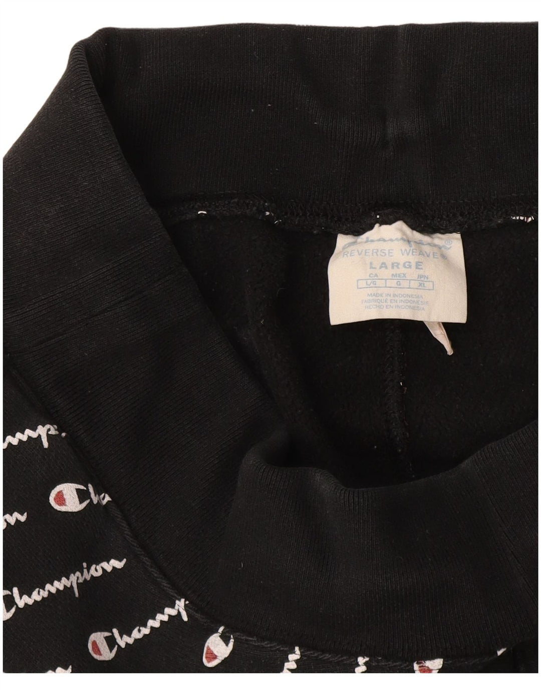 Champion Herre Reverse Weave Graphic Tracksuit Bukser Joggers Large Black