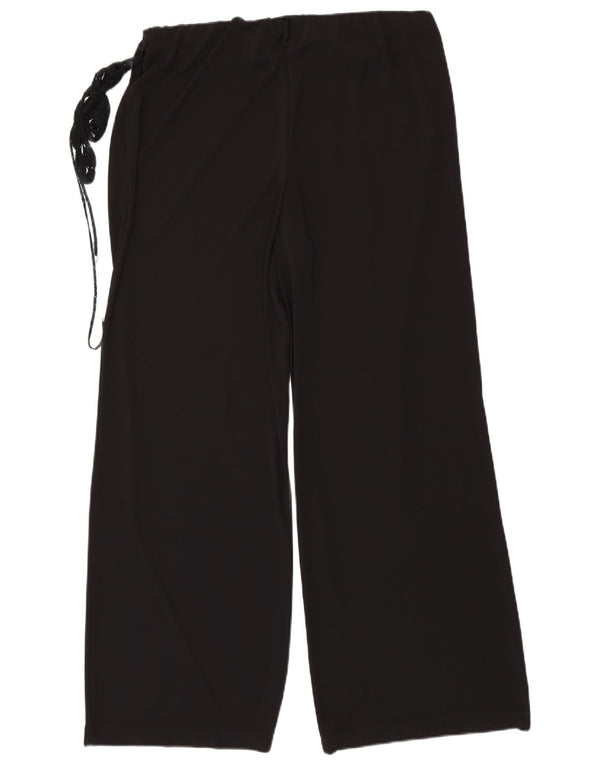Marks & Spencer ženske široke hlače UK 22 3XL W34 L32 crni poliester