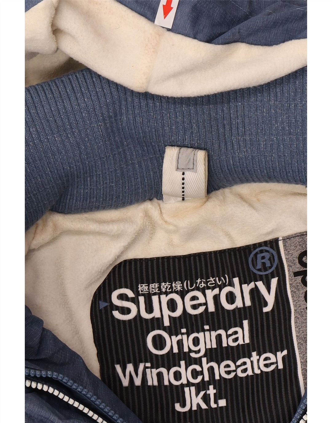 Superdry Veste coupe-vent graphique pour femme UK 14 Bleu moyen