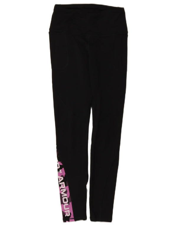 Under Armour Womens Cold Gear Grafiske Leggings UK 4 XS Black Camouflage
