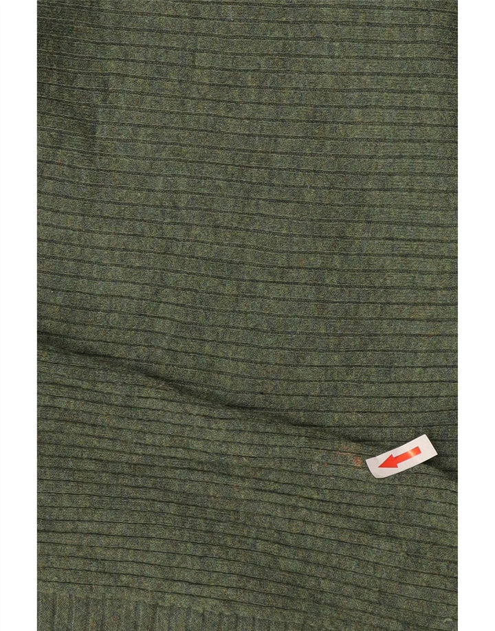 Marks & Spencer Womens Zip Neck Jumper Sweater UK 16 Large Green