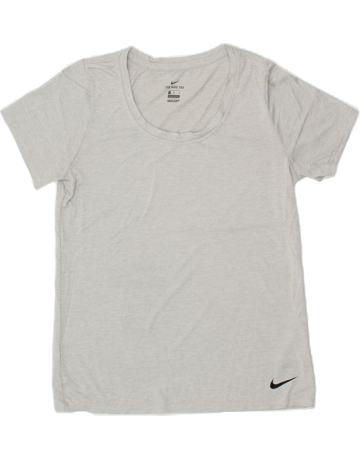 NIKE Womens Dri Fit T-Shirt Top UK 14 Medium Grey Polyester Vintage Nike and Second-Hand Nike from Messina Hembry 