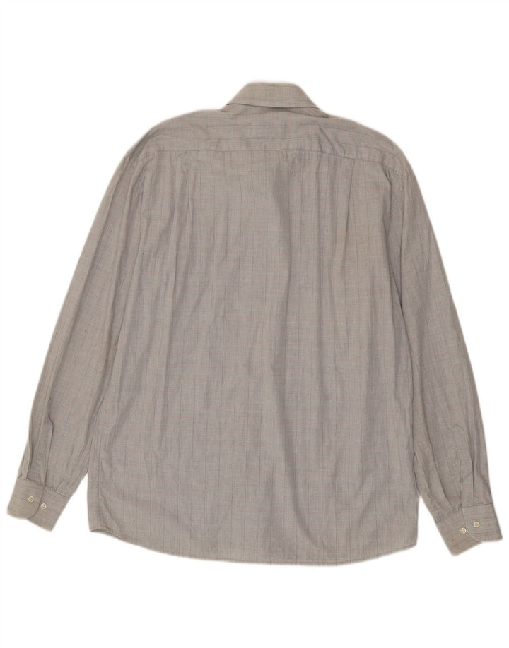 ROCCOBAROCCO Mens Shirt Size 16 41 Large Grey Check