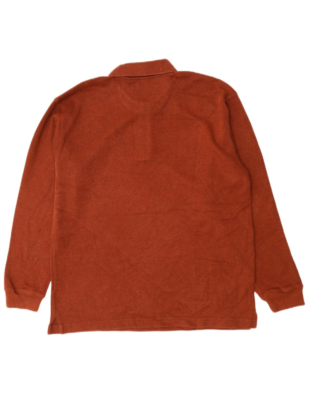 IZOD Mens Polo Neck Jumper Sweater Large Maroon Cotton