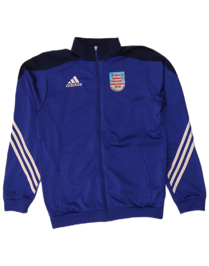 Jachetă de top pentru trening grafic Adidas pentru bărbați, albastru, poliester color bloc