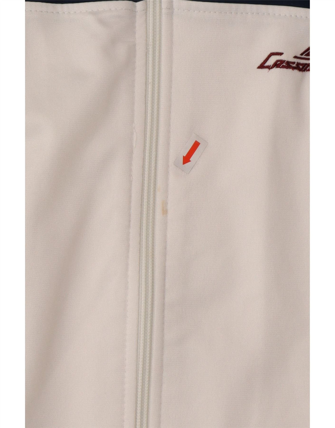 ASICS Womens Tracksuit Top Jacket UK 10 Small White Colourblock Polyester Vintage Asics and Second-Hand Asics from Messina Hembry 