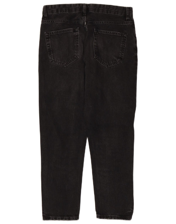 Zara Mens Straight Jeans EU 38 Small W30 L27 Black Cotton