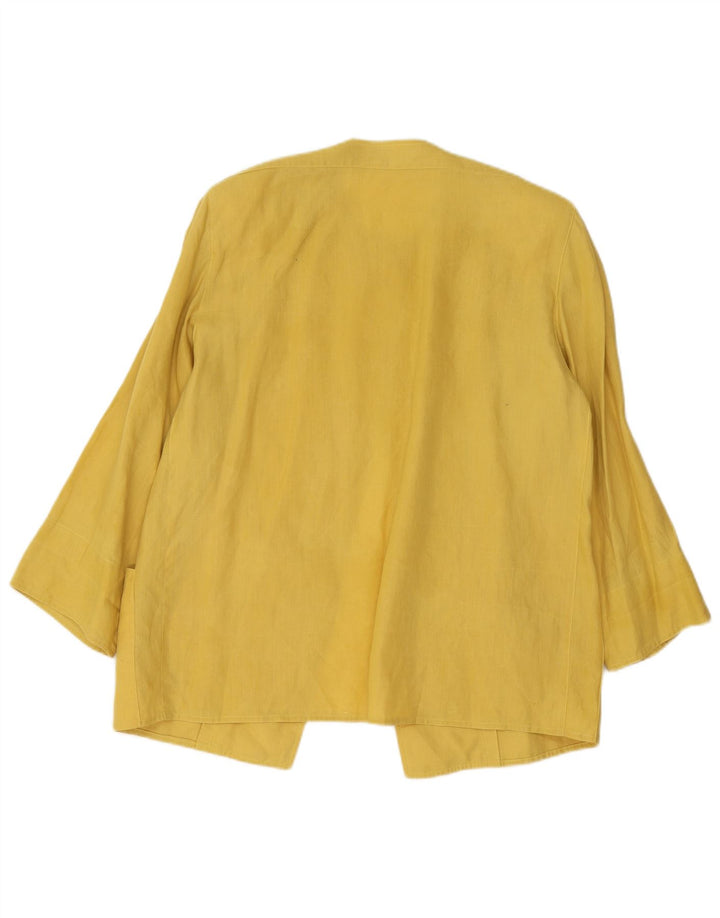 Vintage γυναικείο σακάκι 1 κουμπιού Blazer UK 16 Large Yellow