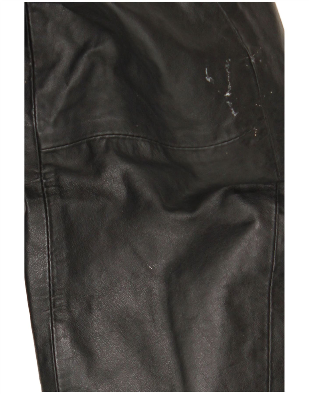 Vintage Womens Hooded Leather Coat IT 44 Medium Black Leather