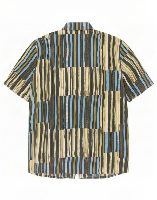 Cherie Chemise à manches courtes pour femme Blouse IT 48 XL Soie rayée multicolore