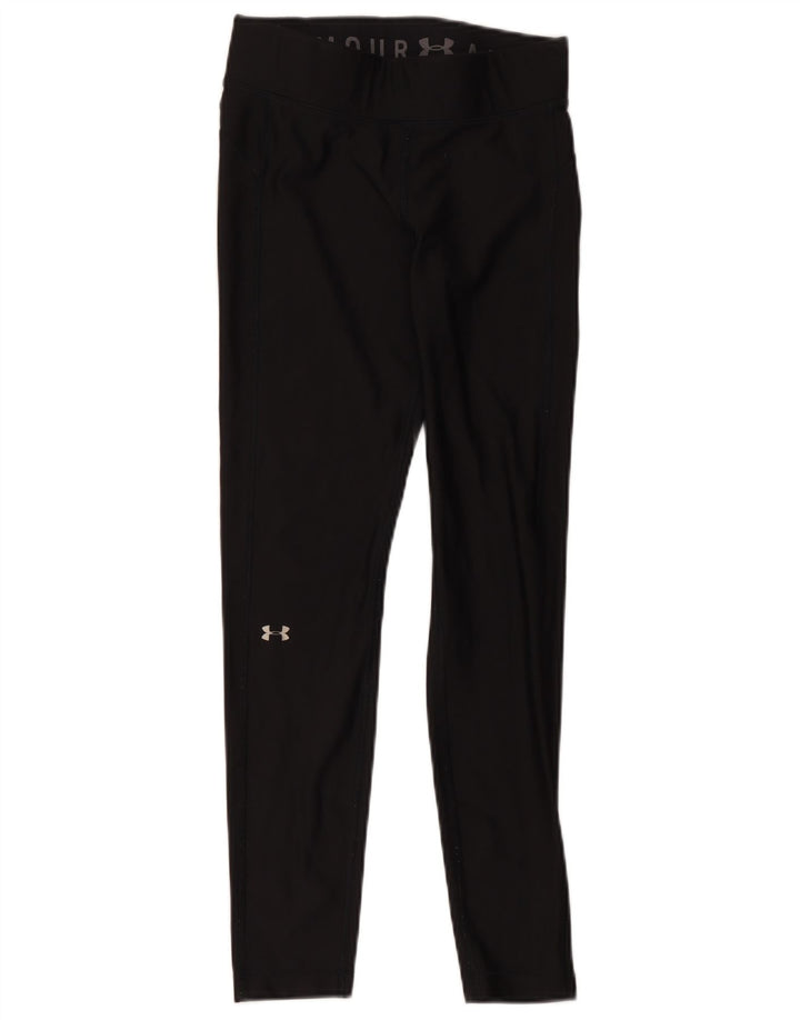 Under Armour Womens Heat Gear Leggings UK 12 Medium Black