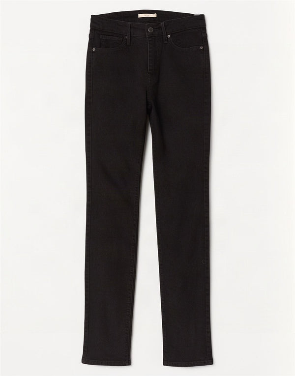 Levi's Womens 712 Slim Jeans W25 L32 Μαύρο βαμβακερό