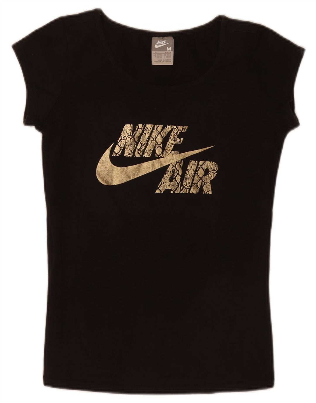 T-shirt grafica Nike da donna Top UK 10/12 Medium Nero
