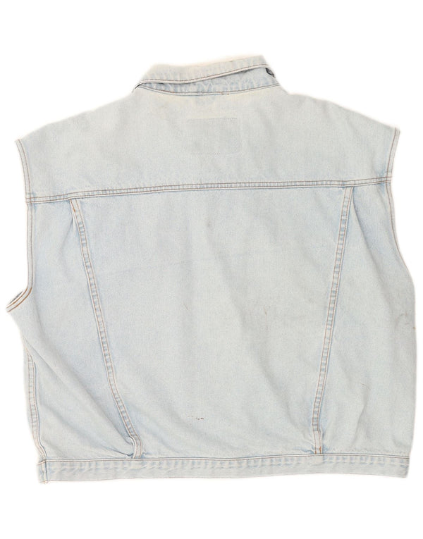 Gilet in denim da uomo Jinglers UK 44 2XL cotone blu
