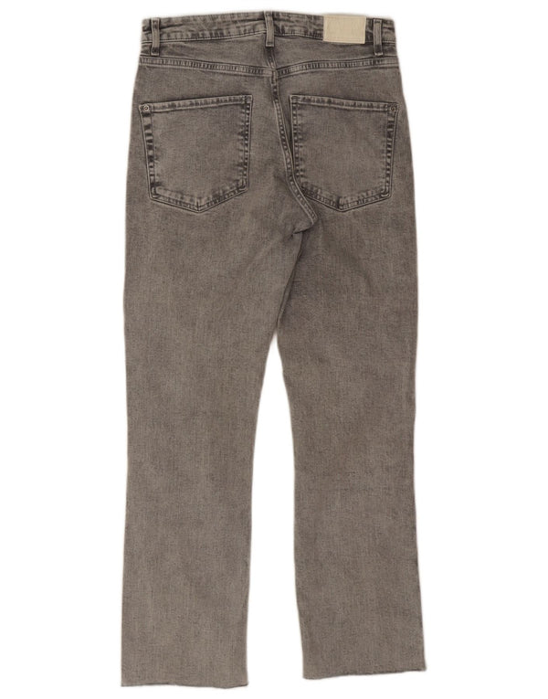 Zara Womens Straight Jeans EU 36 XS W26 L27 Grey Cotton